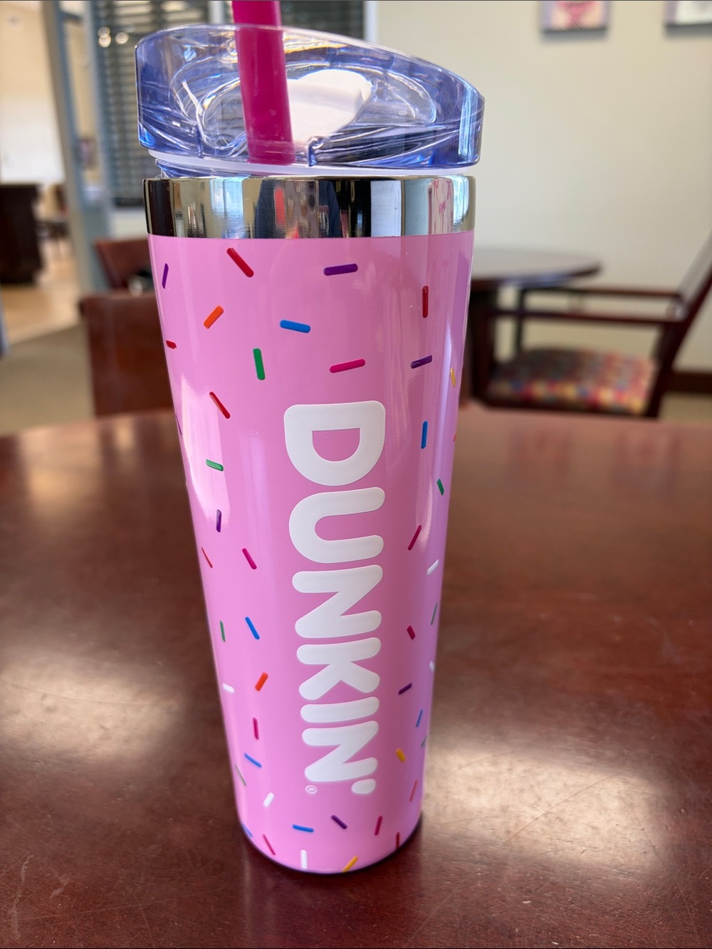 Pink Sprinkles Stainless Travel Tumbler